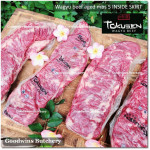Beef INSIDE SKIRT Wagyu Tokusen mbs <=5 AGED FROZEN Price/pc 800g)
